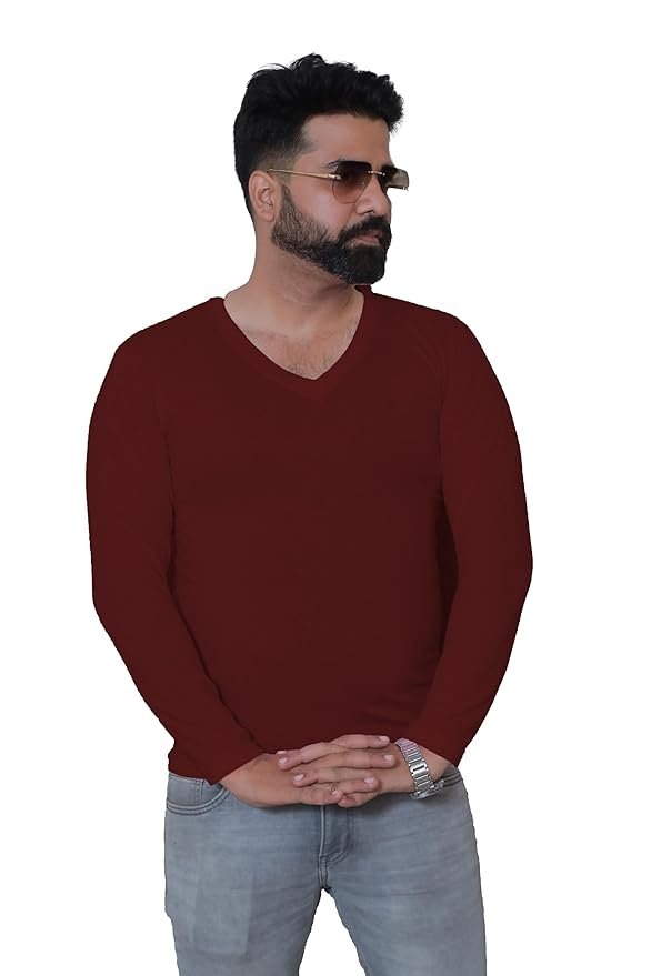 V-Neck Full Sleeve – Maroon